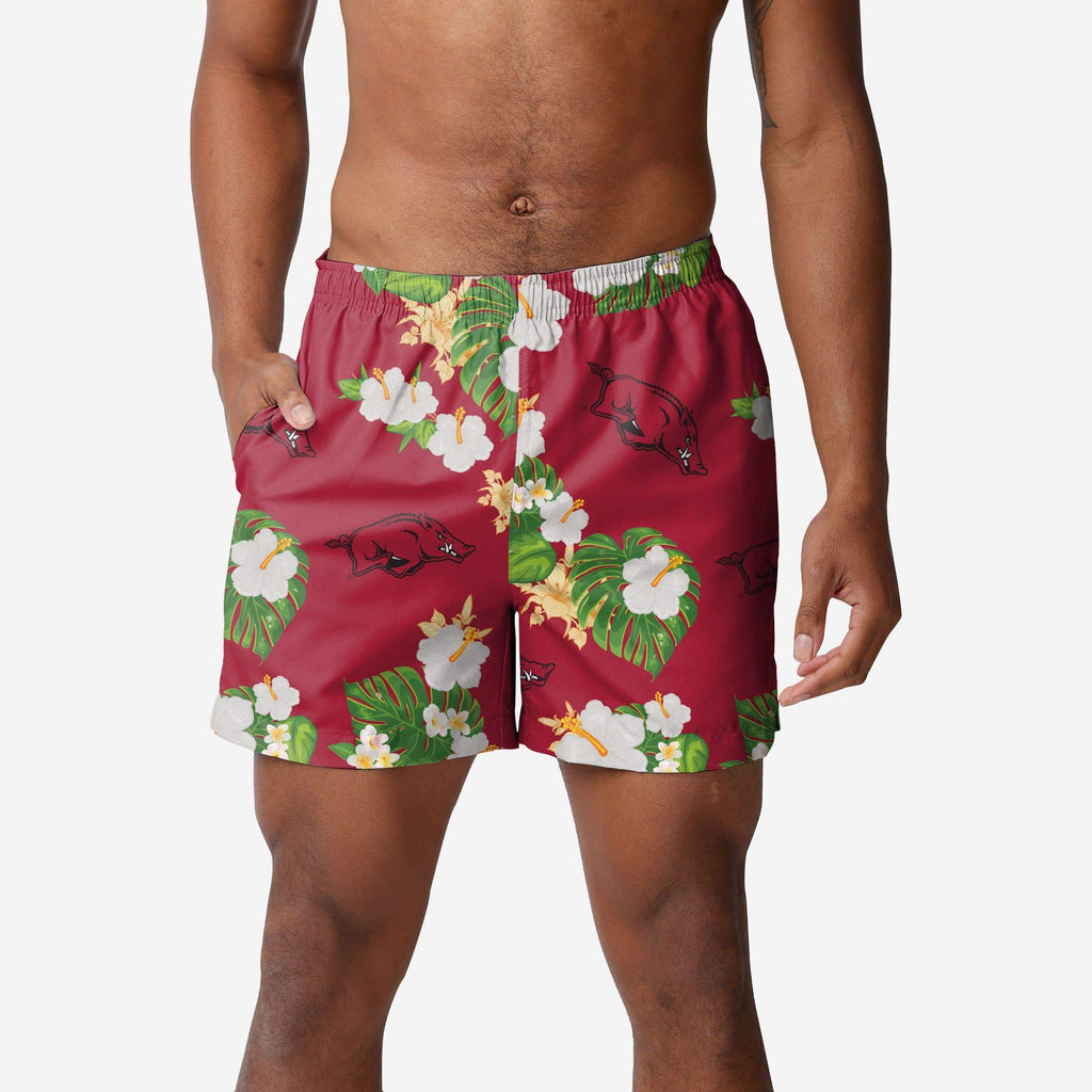 Arkansas Razorbacks Floral Swimming Trunks FOCO S - FOCO.com