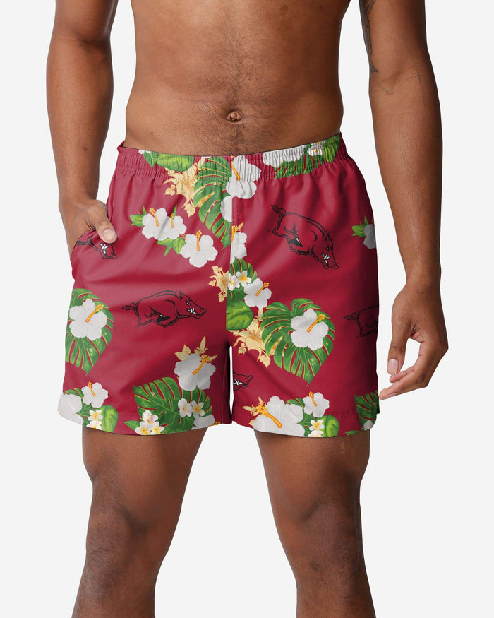 Arkansas Razorbacks Floral Swimming Trunks FOCO S - FOCO.com