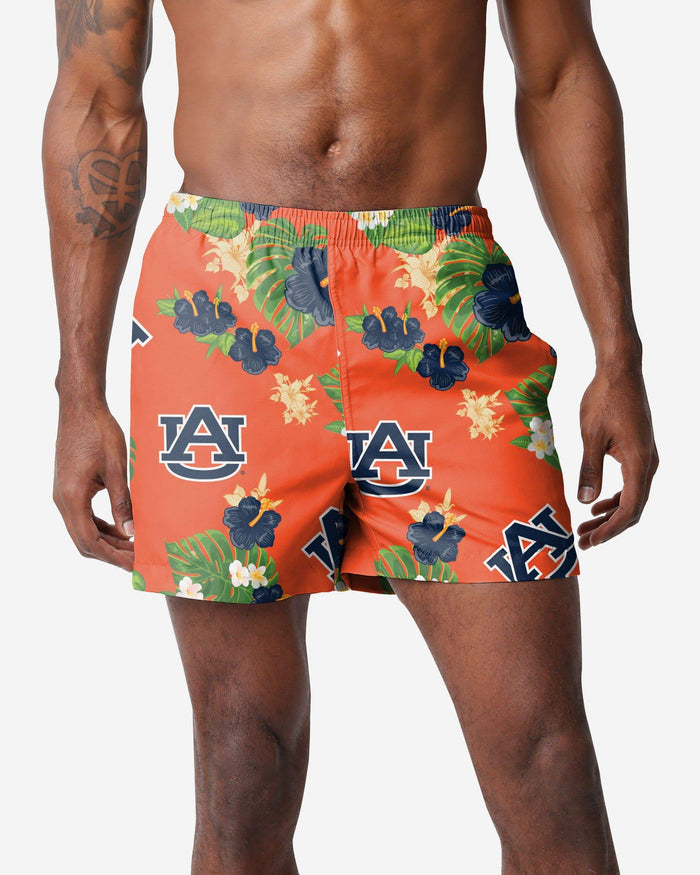 Auburn Tigers Floral Swimming Trunks FOCO S - FOCO.com