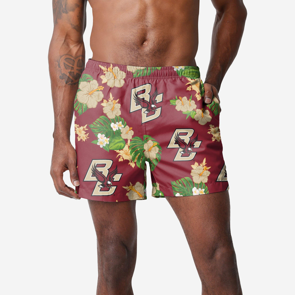 Boston College Eagles Floral Swimming Trunks FOCO S - FOCO.com