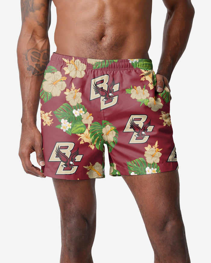 Boston College Eagles Floral Swimming Trunks FOCO S - FOCO.com