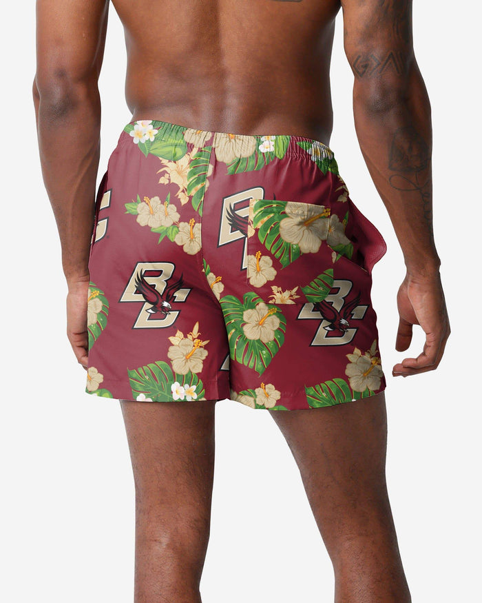 Boston College Eagles Floral Swimming Trunks FOCO - FOCO.com