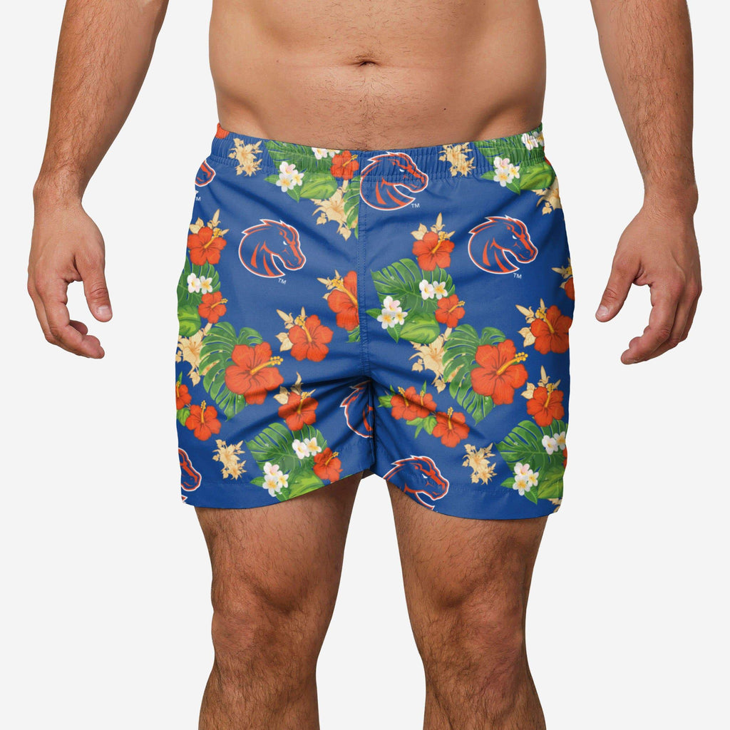 Boise State Broncos Floral Swimming Trunks FOCO S - FOCO.com