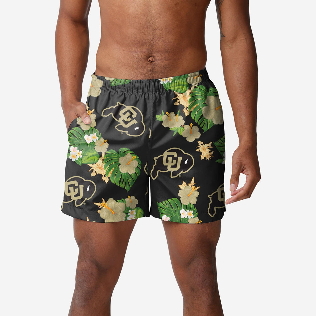 Colorado Buffaloes Floral Swimming Trunks FOCO S - FOCO.com