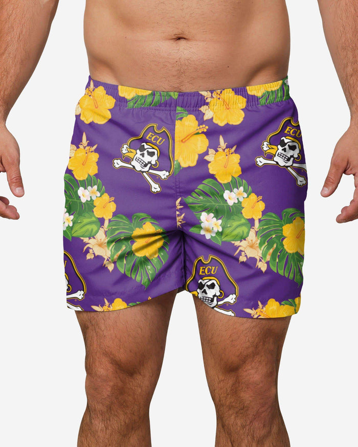 East Carolina Pirates Floral Swimming Trunks FOCO S - FOCO.com