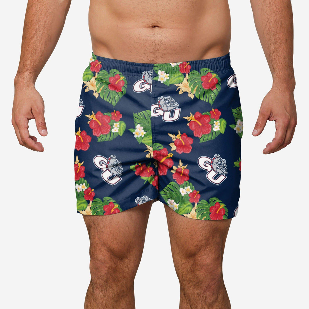 Gonzaga Bulldogs Floral Swimming Trunks FOCO S - FOCO.com