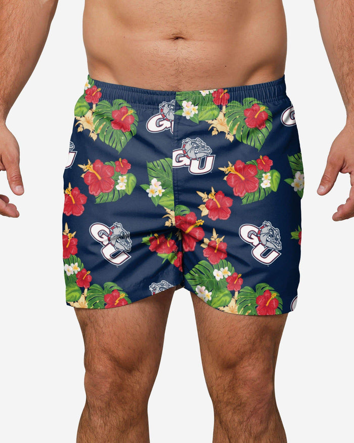 Gonzaga Bulldogs Floral Swimming Trunks FOCO S - FOCO.com