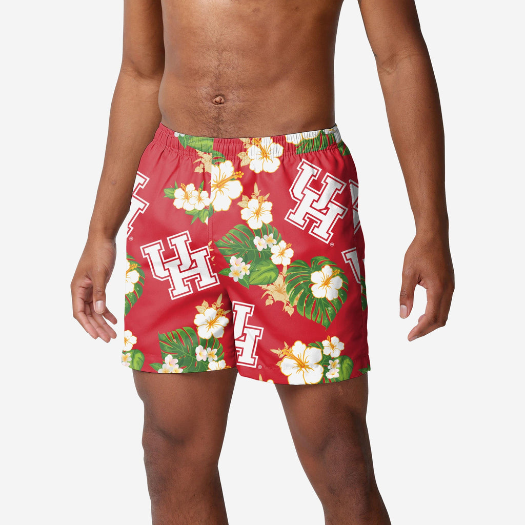 Houston Cougars Floral Swimming Trunks FOCO S - FOCO.com