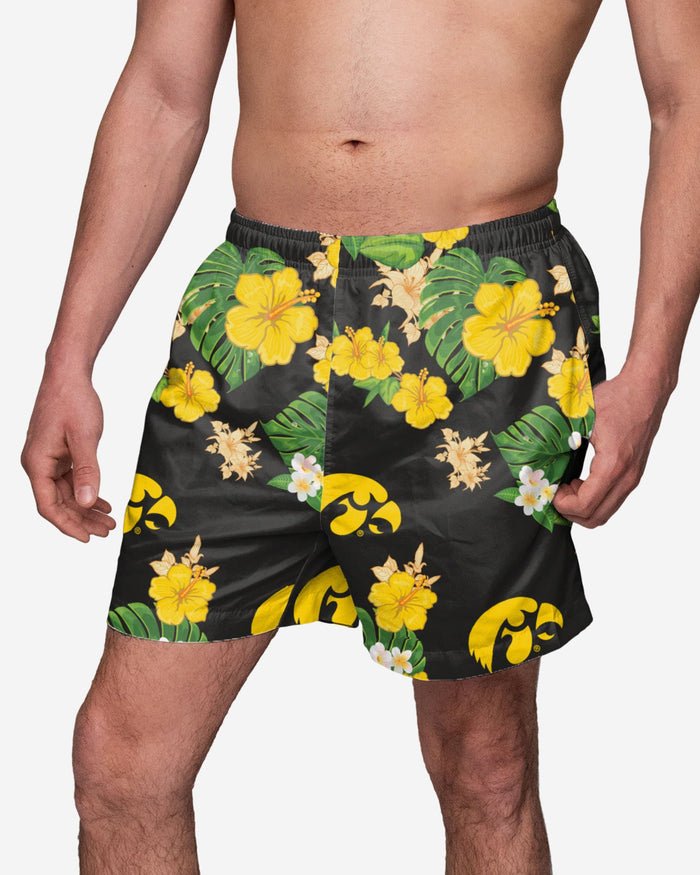 Iowa Hawkeyes Floral Swimming Trunks FOCO S - FOCO.com