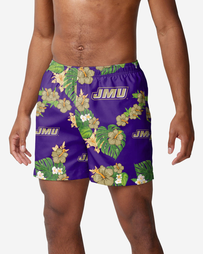 James Madison Dukes Floral Swimming Trunks FOCO S - FOCO.com