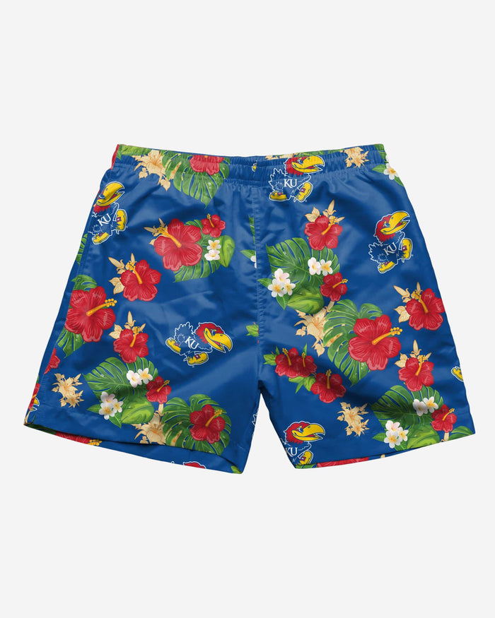 Kansas Jayhawks Floral Swimming Trunks FOCO - FOCO.com