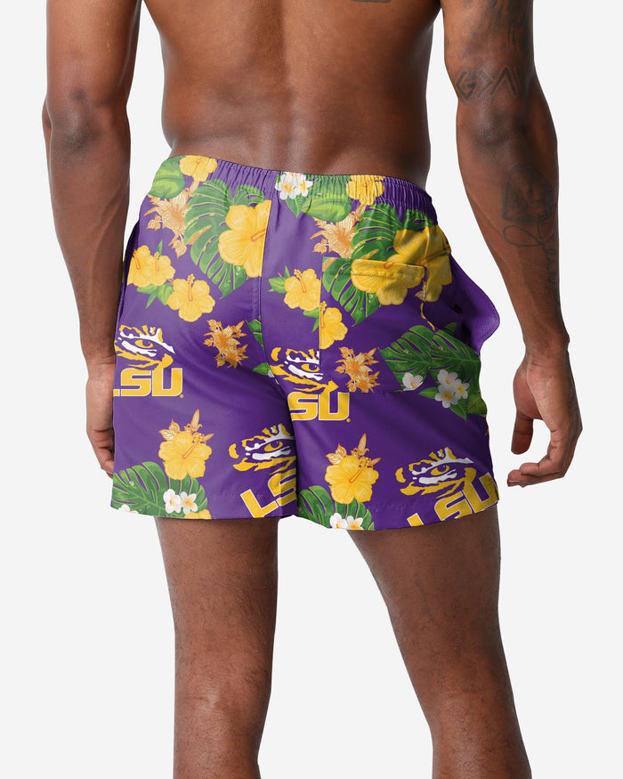 LSU Tigers Floral Swimming Trunks FOCO - FOCO.com