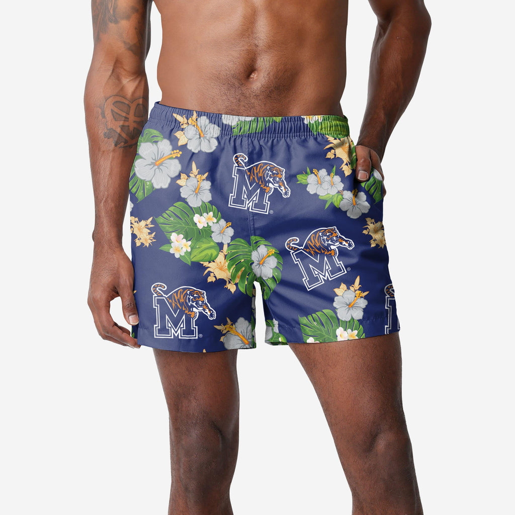 Memphis Tigers Floral Swimming Trunks FOCO S - FOCO.com