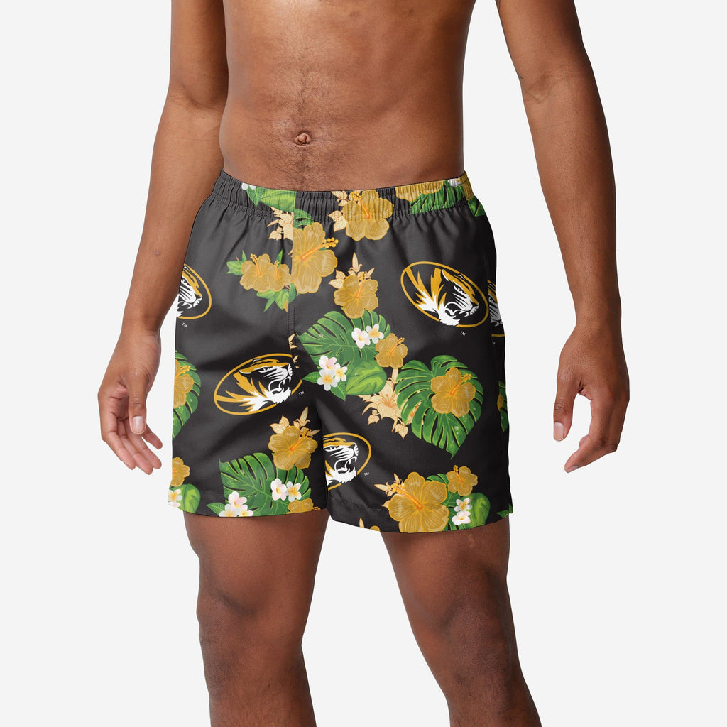 Missouri Tigers Floral Swimming Trunks FOCO S - FOCO.com