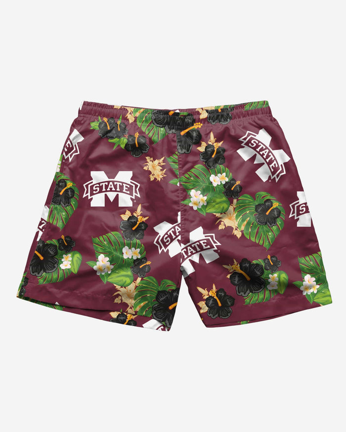 Mississippi State Bulldogs Floral Swimming Trunks FOCO - FOCO.com