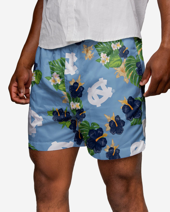 North Carolina Tar Heels Floral Swimming Trunks FOCO S - FOCO.com