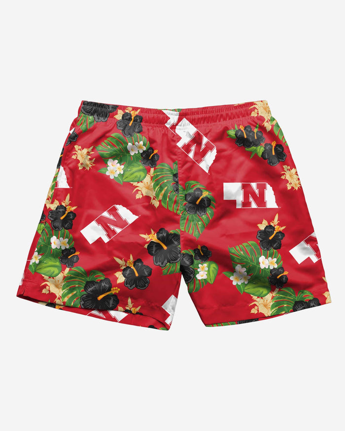 Nebraska Cornhuskers Original Floral Swimming Trunks FOCO - FOCO.com