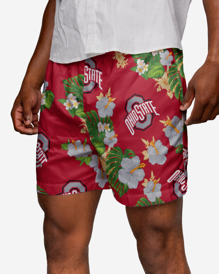 Ohio State Buckeyes Floral Swimming Trunks FOCO S - FOCO.com