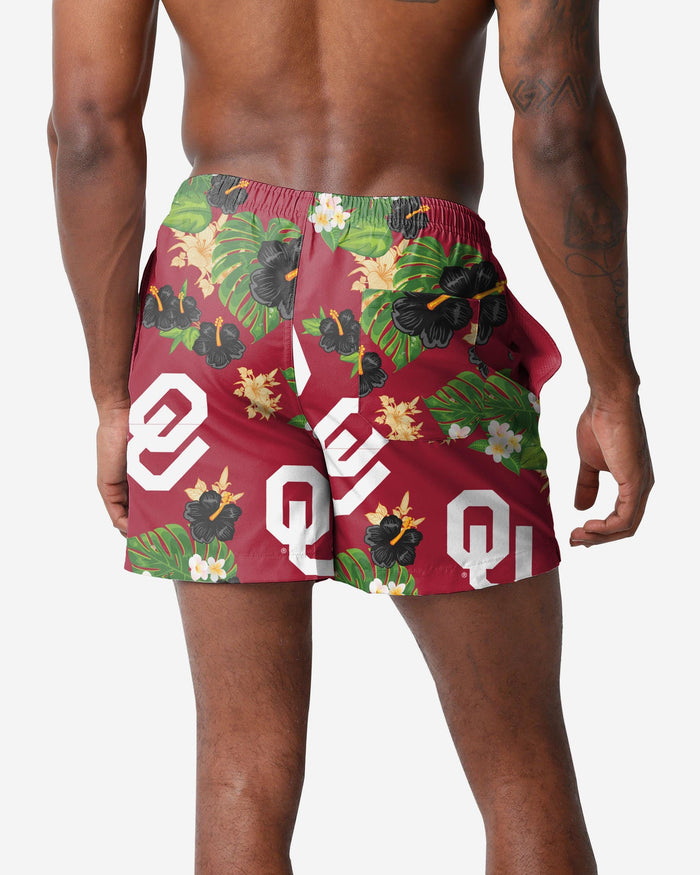 Oklahoma Sooners Floral Swimming Trunks FOCO - FOCO.com