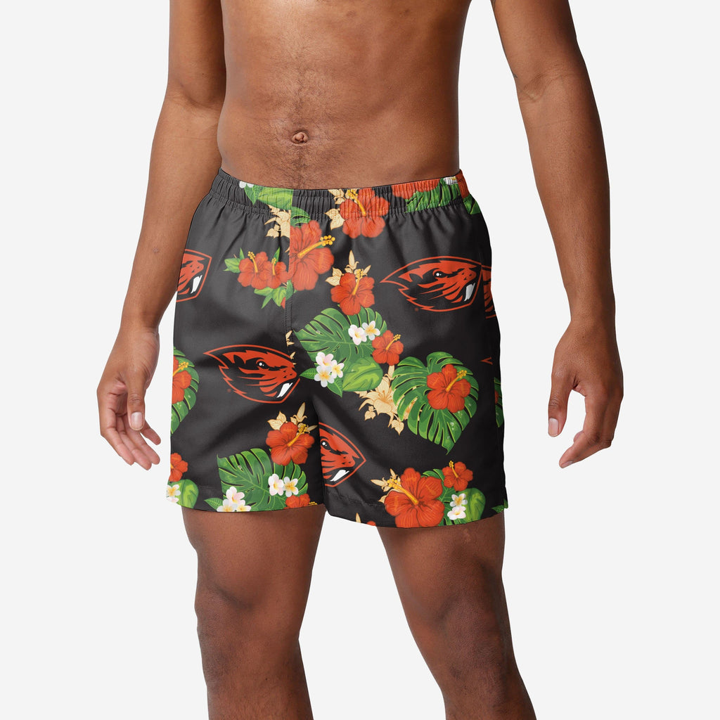 Oregon State Beavers Floral Swimming Trunks FOCO S - FOCO.com