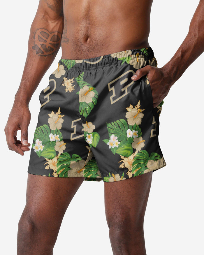 Purdue Boilermakers Floral Swimming Trunks FOCO S - FOCO.com