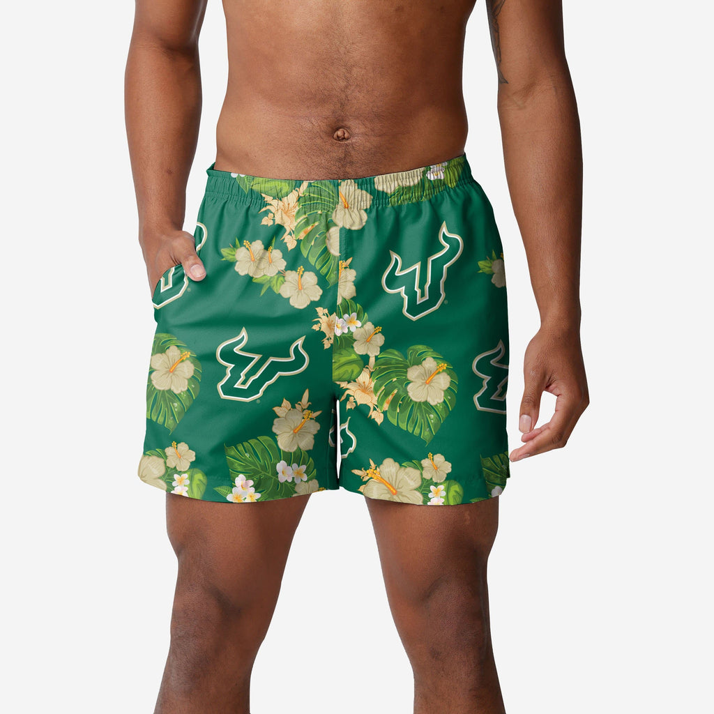 South Florida Bulls Floral Swimming Trunks FOCO S - FOCO.com