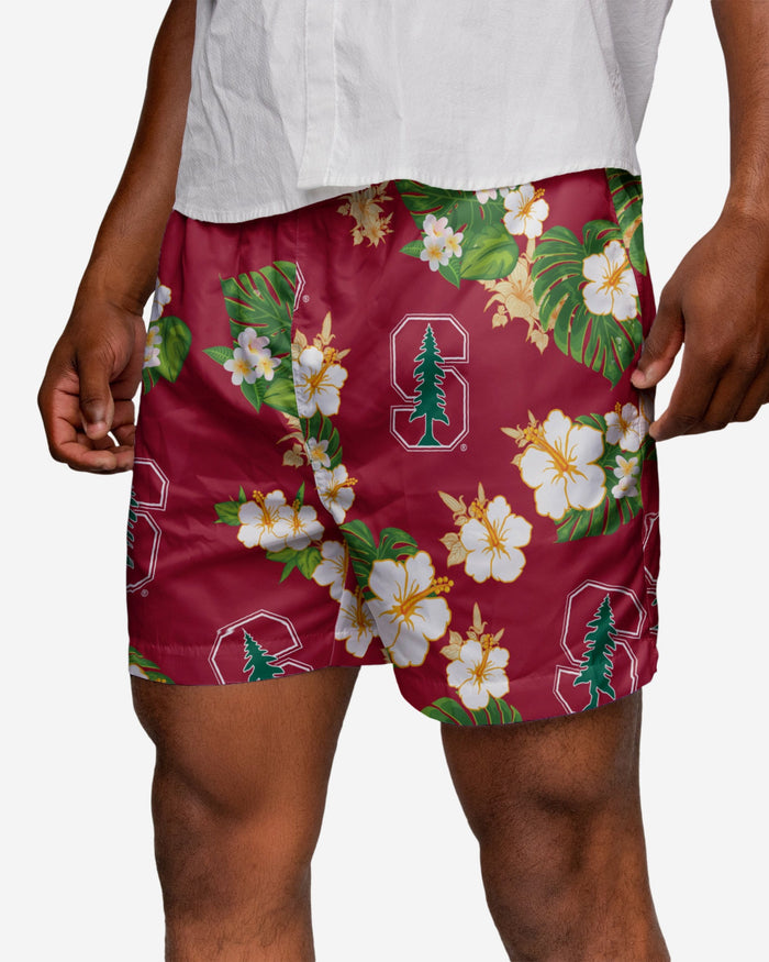 Stanford Cardinal Floral Swimming Trunks FOCO S - FOCO.com