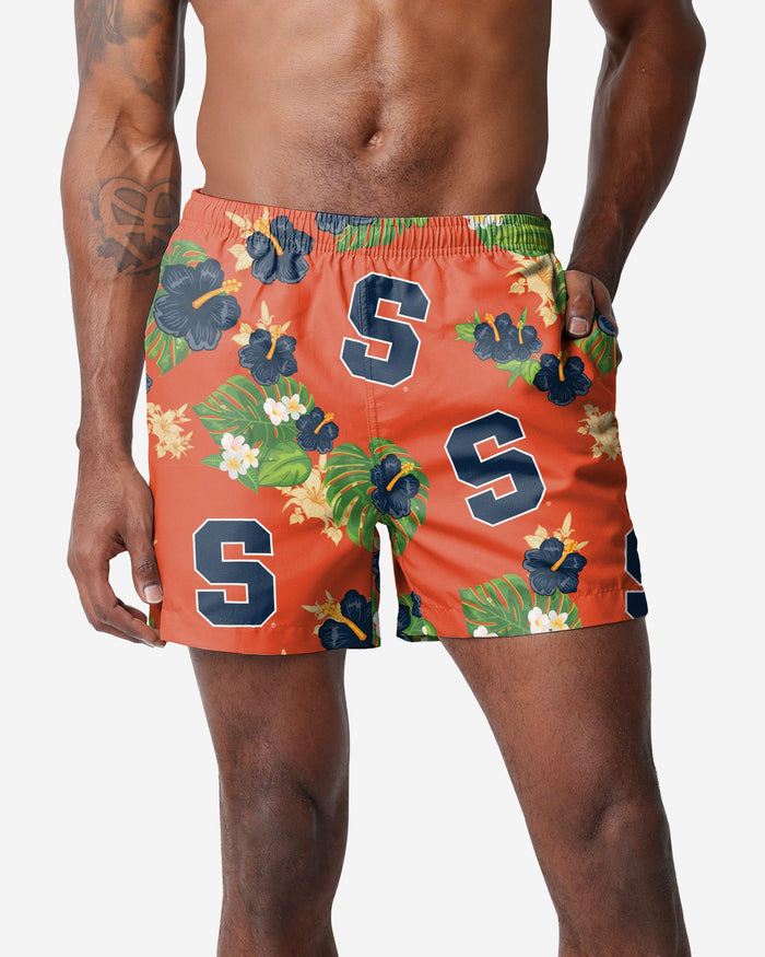 Syracuse Orange Floral Swimming Trunks FOCO S - FOCO.com