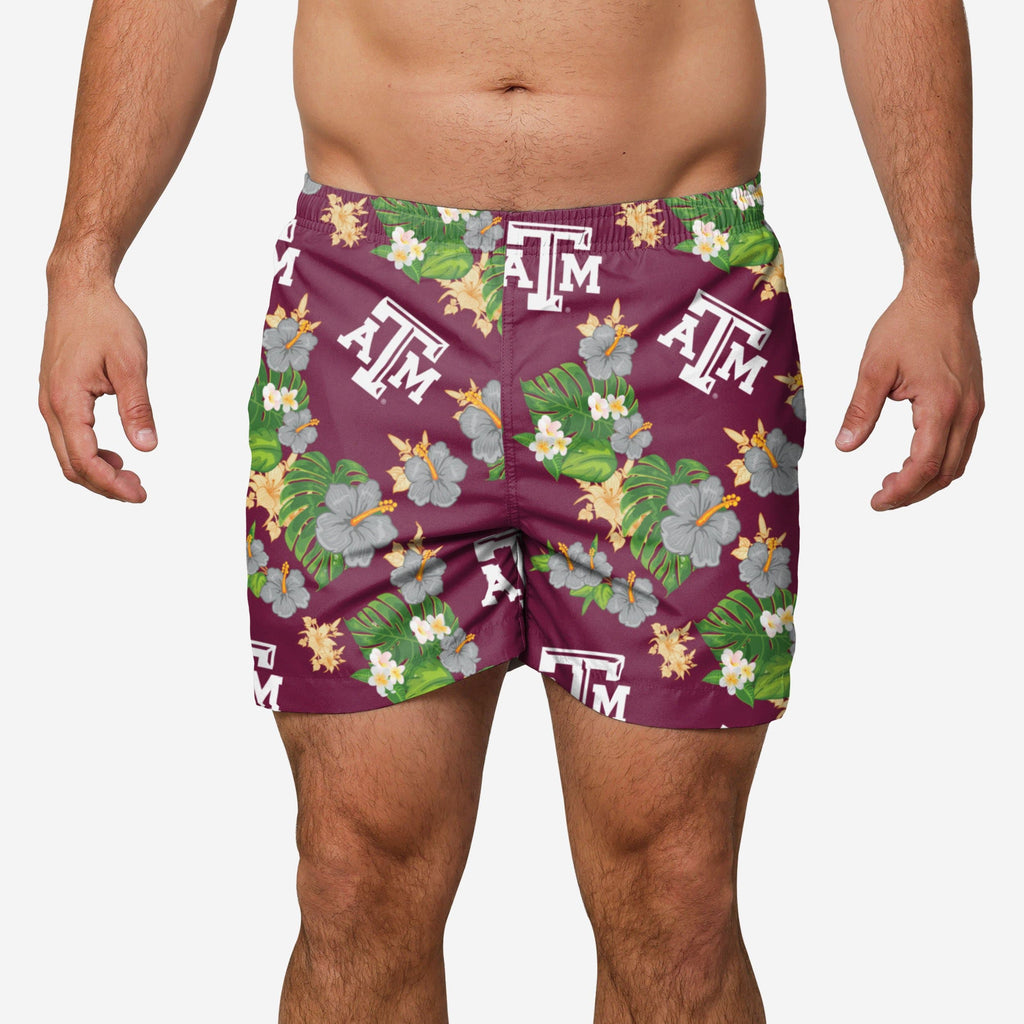 Texas A&M Aggies Floral Swimming Trunks FOCO S - FOCO.com