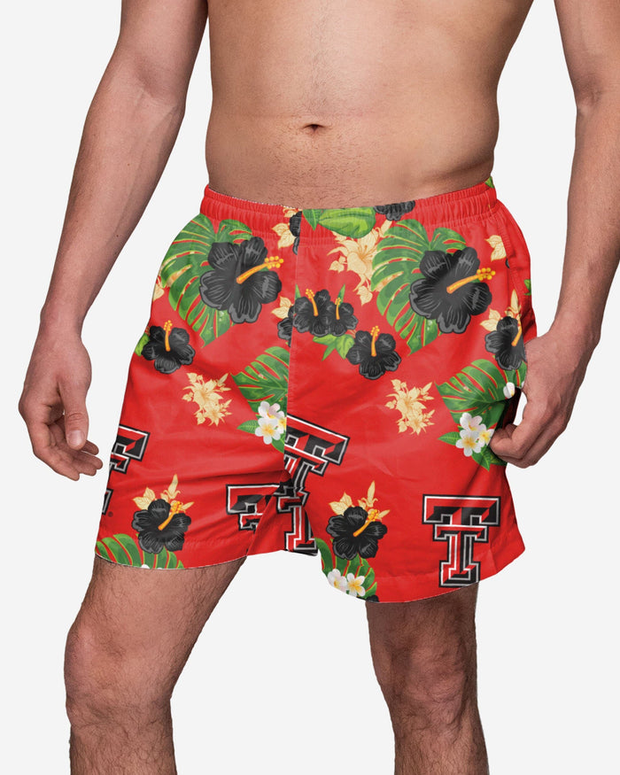 Texas Tech Red Raiders Floral Swimming Trunks FOCO S - FOCO.com