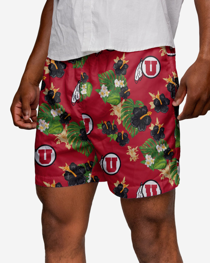 Utah Utes Floral Swimming Trunks FOCO S - FOCO.com