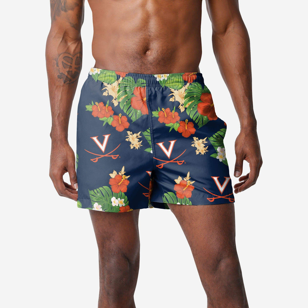 Virginia Cavaliers Original Floral Swimming Trunks FOCO S - FOCO.com