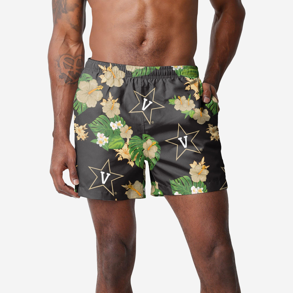 Vanderbilt Commodores Floral Swimming Trunks FOCO S - FOCO.com