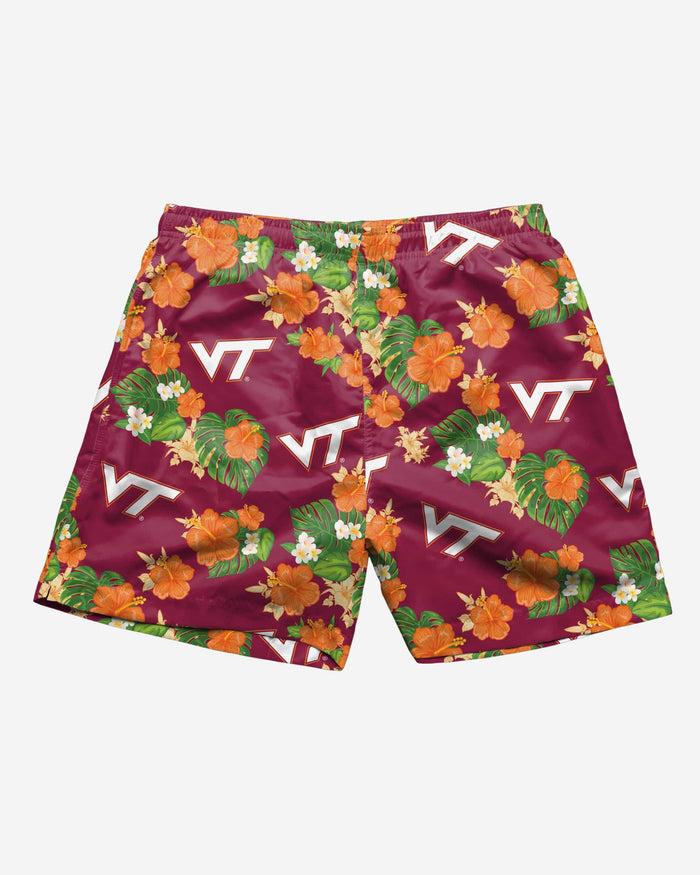 Virginia Tech Hokies Floral Swimming Trunks FOCO - FOCO.com