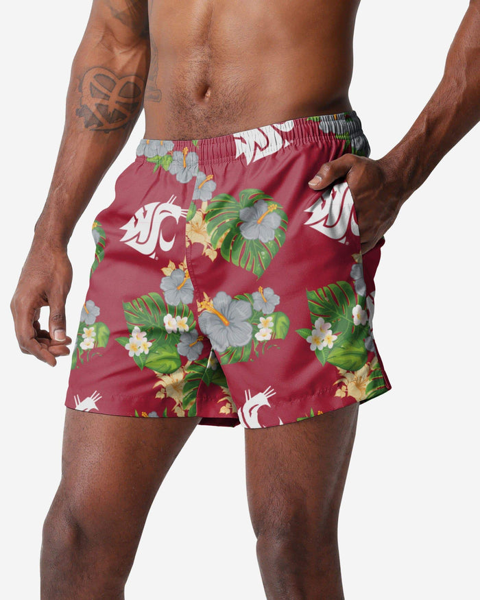 Washington State Cougars Floral Swimming Trunks FOCO S - FOCO.com