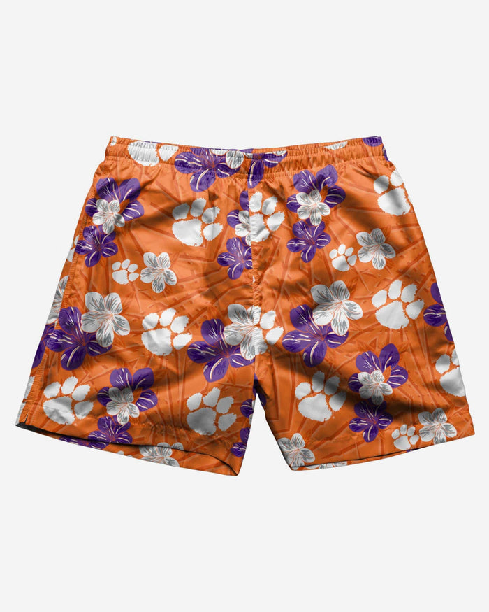 Clemson Tigers Hibiscus Swimming Trunks FOCO - FOCO.com