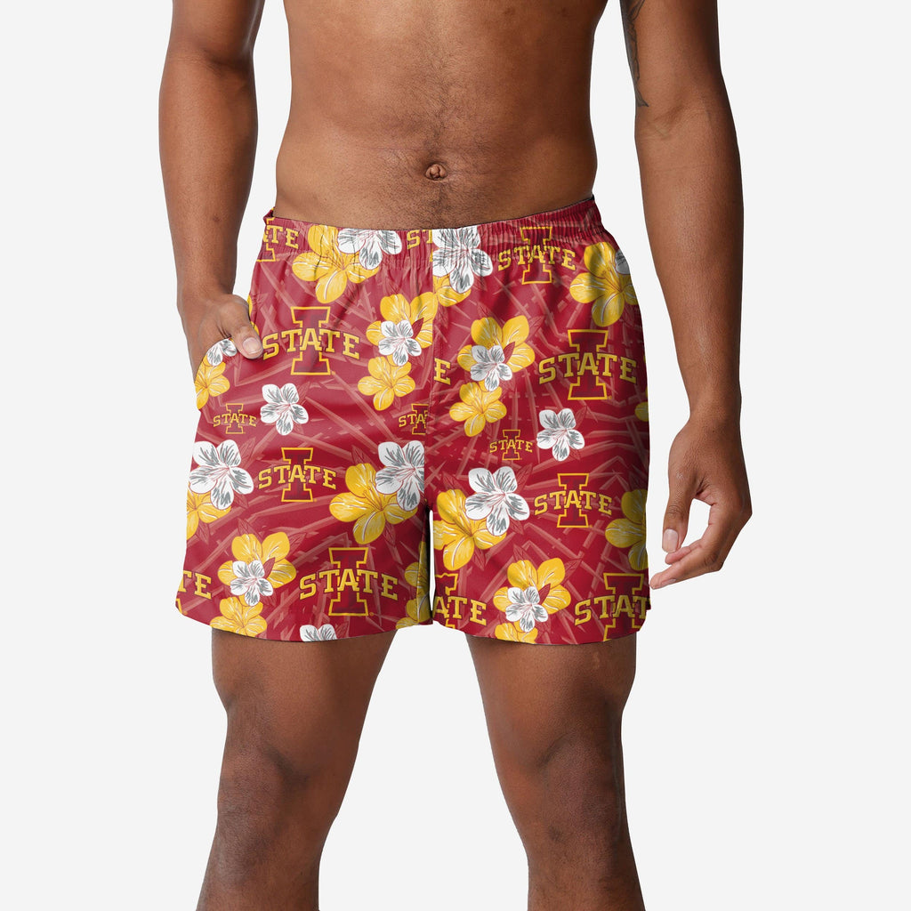 Iowa State Cyclones Hibiscus Swimming Trunks FOCO S - FOCO.com