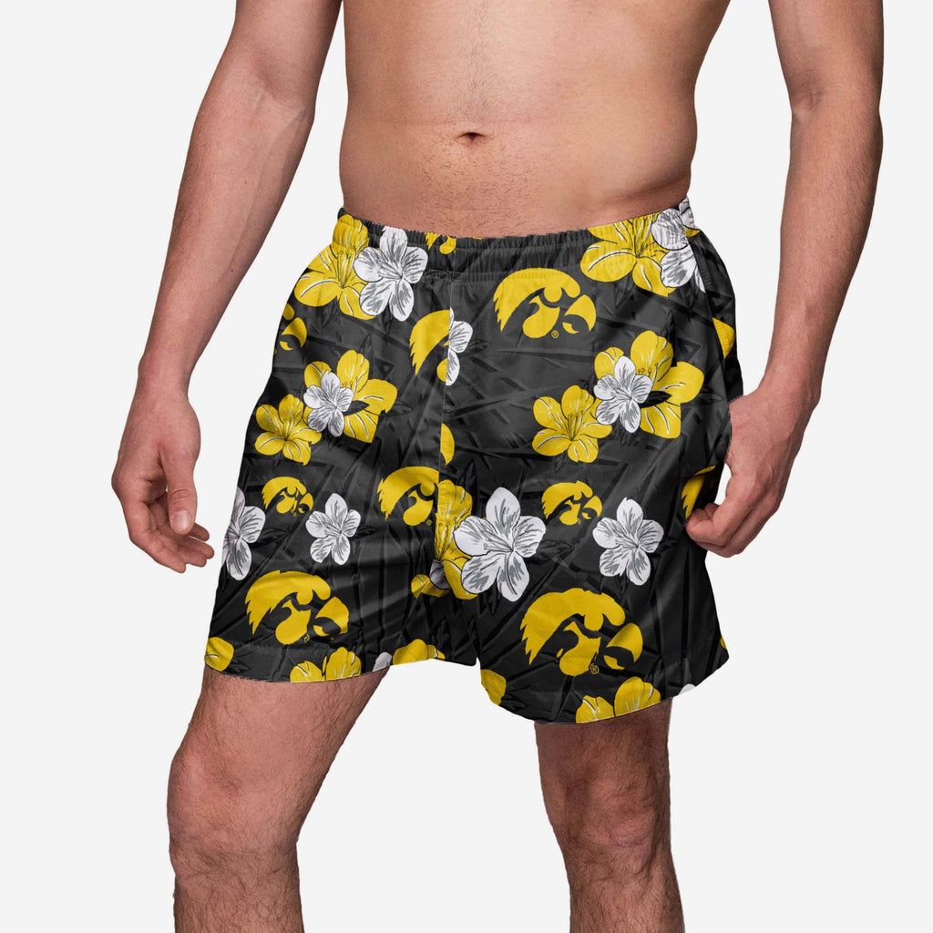 Iowa Hawkeyes Hibiscus Swimming Trunks FOCO S - FOCO.com