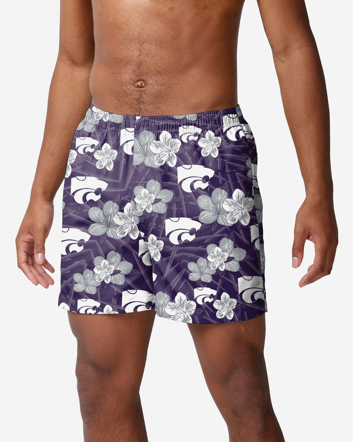 Kansas State Wildcats Hibiscus Swimming Trunks FOCO S - FOCO.com