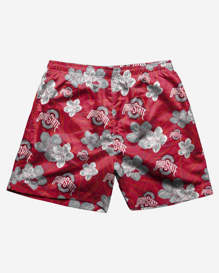 Ohio State Buckeyes Hibiscus Swimming Trunks FOCO - FOCO.com