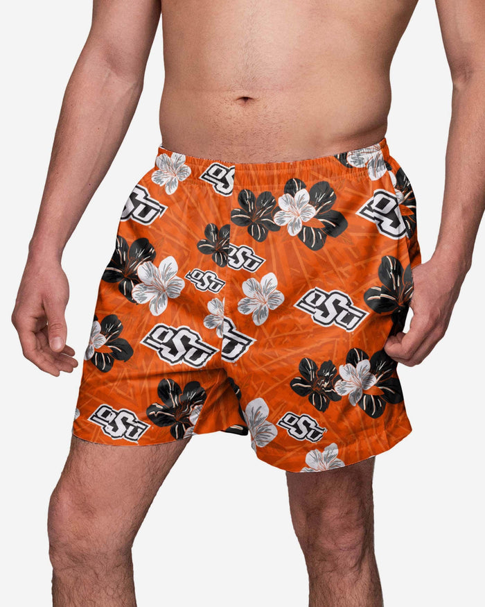 Oklahoma State Cowboys Hibiscus Swimming Trunks FOCO S - FOCO.com