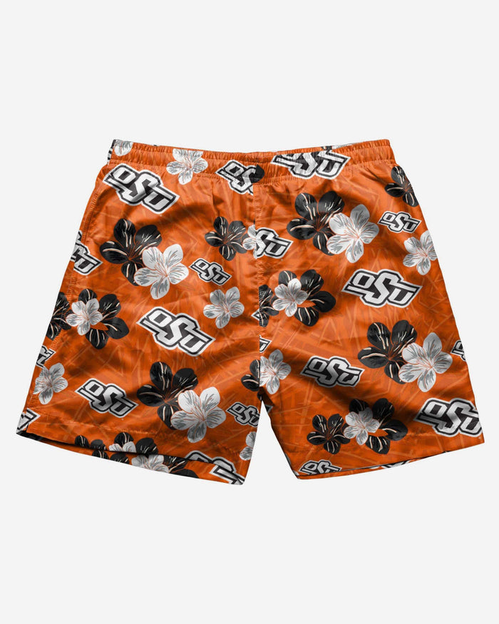 Oklahoma State Cowboys Hibiscus Swimming Trunks FOCO - FOCO.com