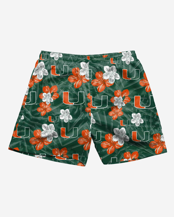 Miami Hurricanes Hibiscus Swimming Trunks FOCO - FOCO.com