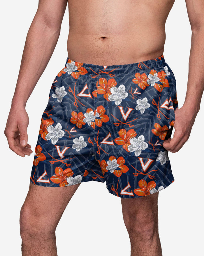 Virginia Cavaliers Hibiscus Swimming Trunks FOCO S - FOCO.com