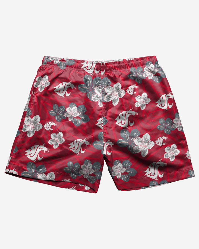 Washington State Cougars Hibiscus Swimming Trunks FOCO - FOCO.com