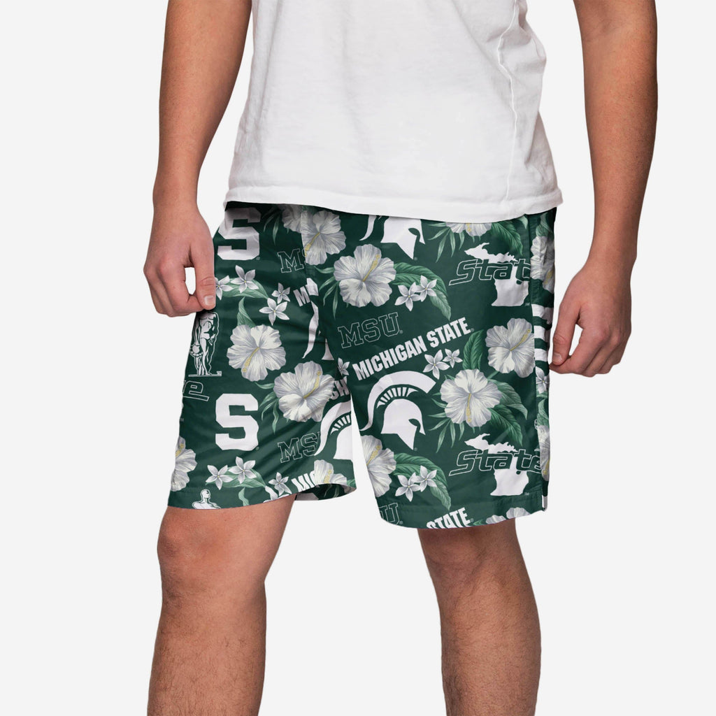 Michigan State Spartans City Style Swimming Trunks FOCO S - FOCO.com