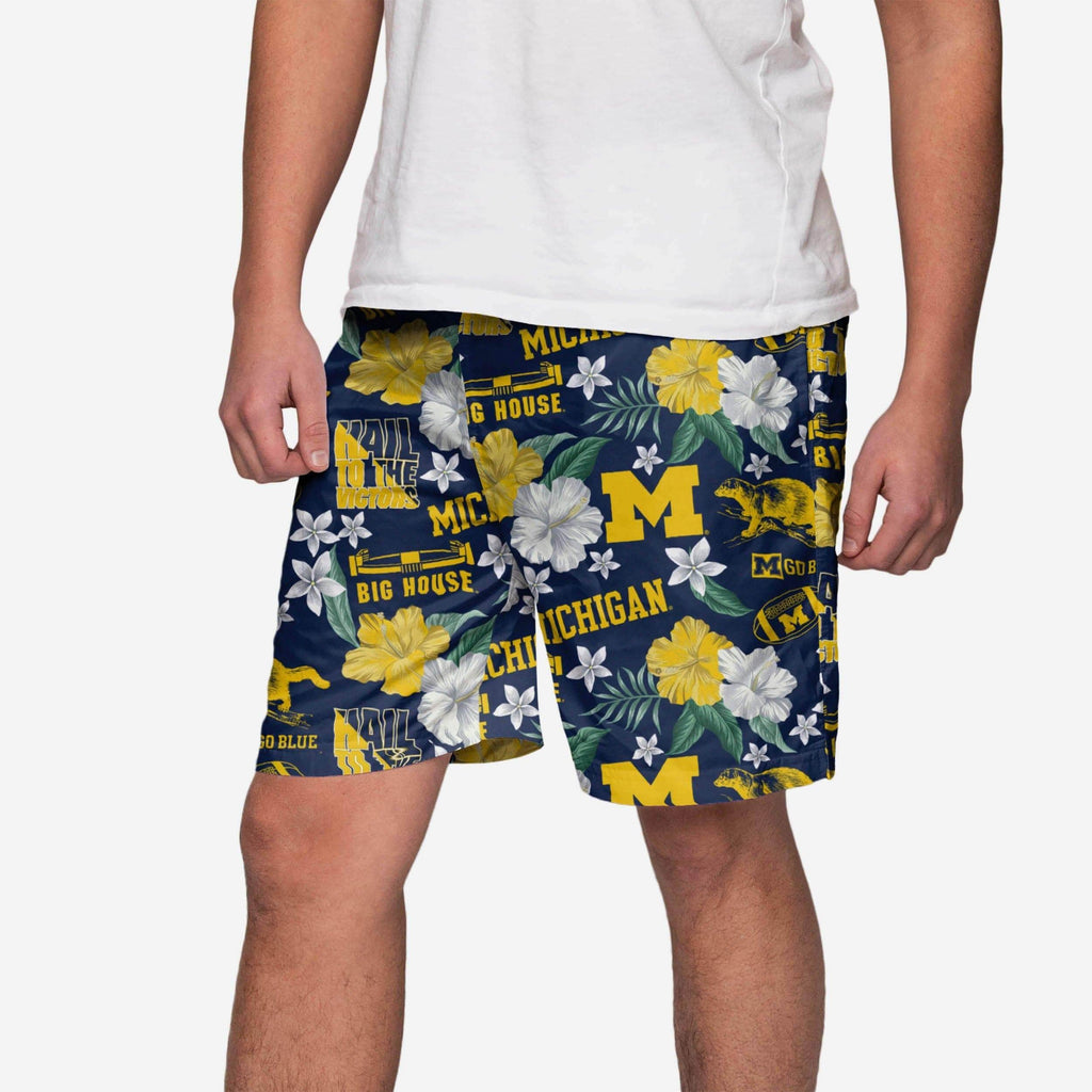 Michigan Wolverines City Style Swimming Trunks FOCO S - FOCO.com