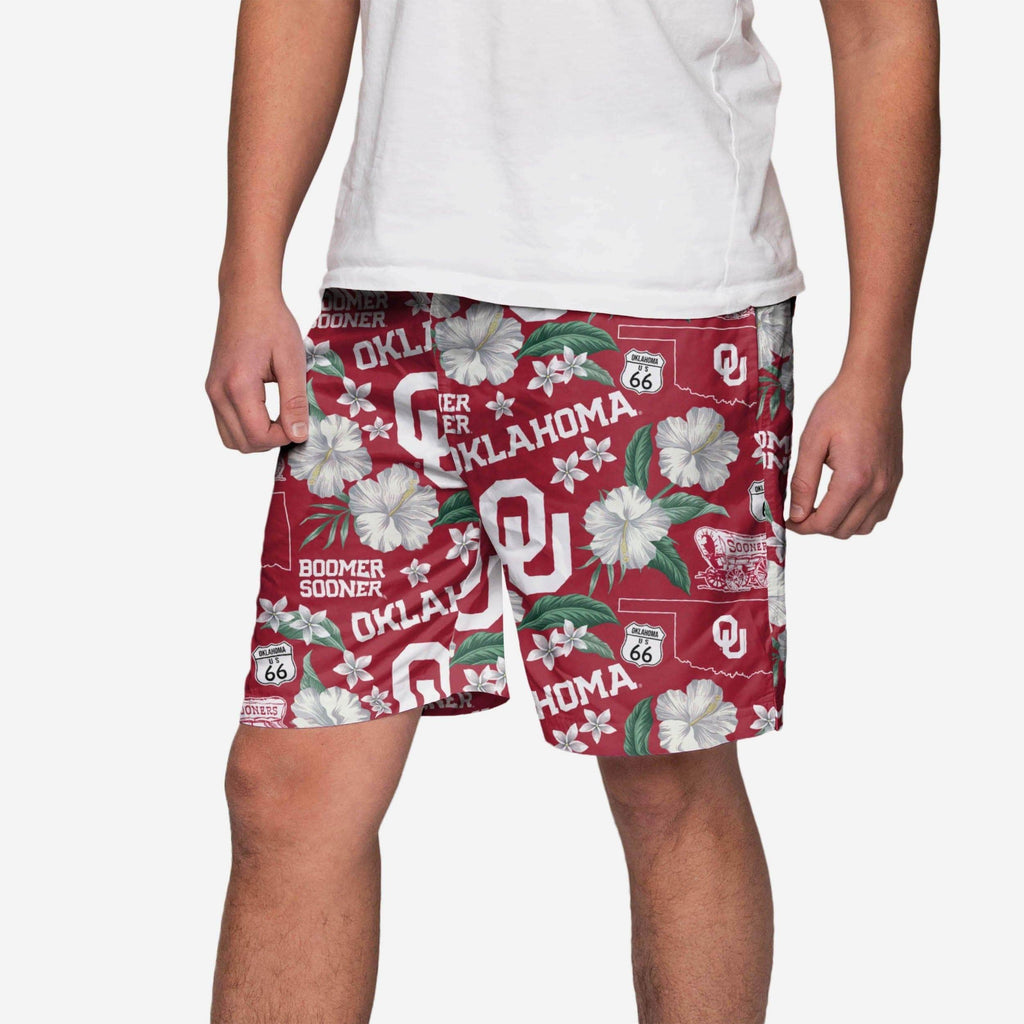 Oklahoma Sooners City Style Swimming Trunks FOCO S - FOCO.com