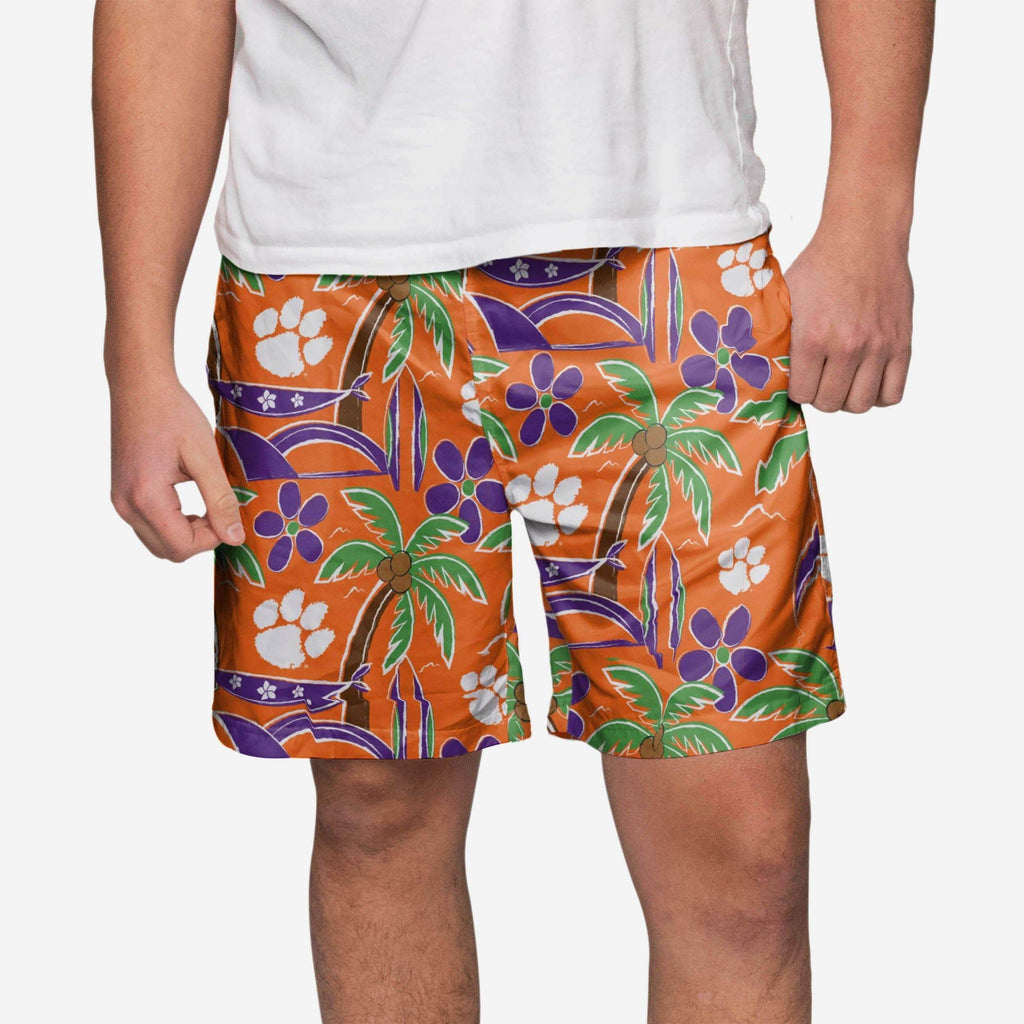 Clemson Tigers Tropical Swimming Trunks FOCO S - FOCO.com