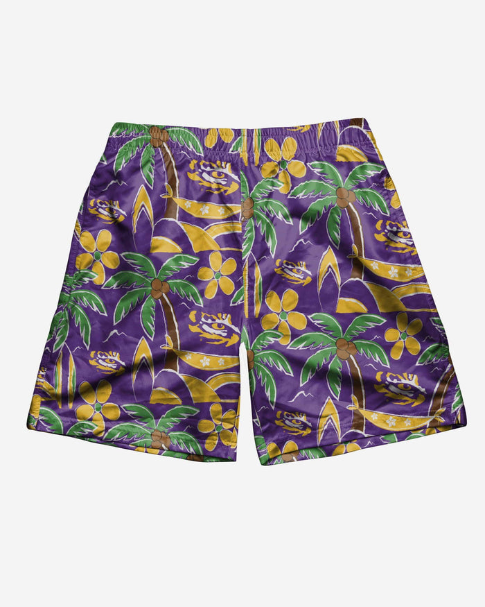 LSU Tigers Tropical Swimming Trunks FOCO - FOCO.com